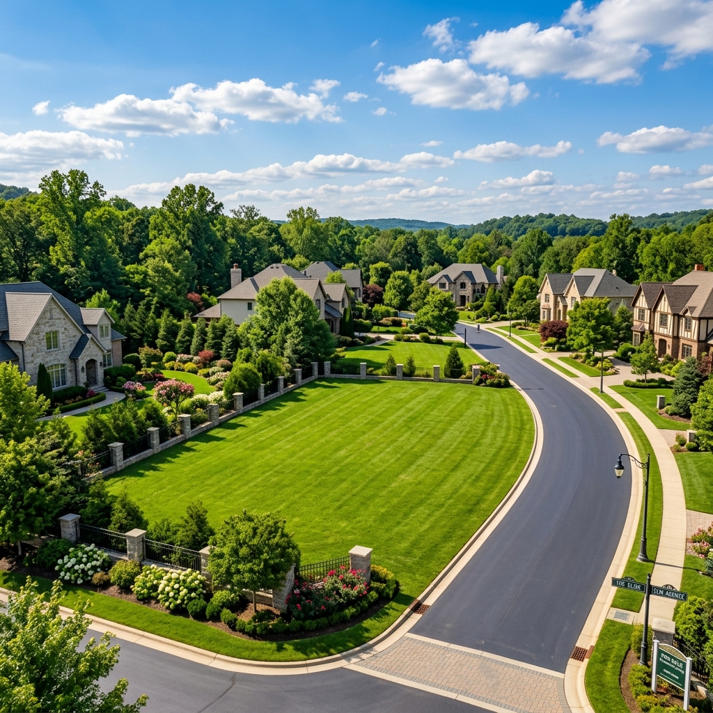Pristine green grassy land plot in residential gated colony with paved road